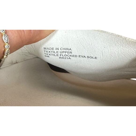 MICHAEL KORS Womens White And Gold Rhinestone Gilmore Slip On Sandals Slides 8M - Picture 10 of 10